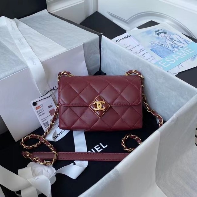 AAA 1:1 Chanel Flap Shoulder Bag Original leather AS2633 Wine HY2592yF79