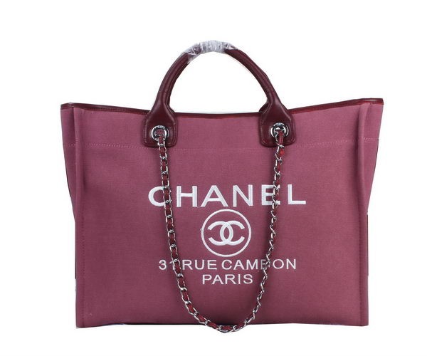 AAA 1:1 Chanel Medium Canvas Tote Shopping Bag A02042 Rose HY14637yF79