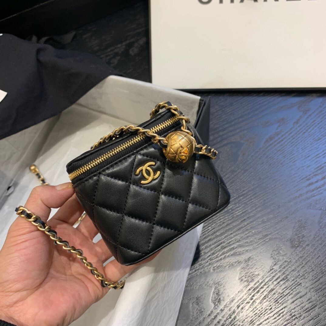 AAA 1:1 Chanel Original Small classic chain box handbag AP1447 black HY9582vi59