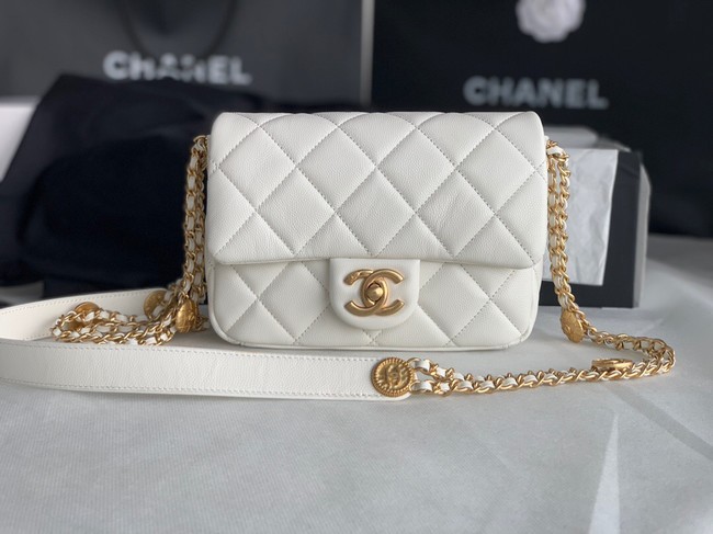 AAA 1:1 Chanel SMALL FLAP BAG AS3369 white HY2282vi59