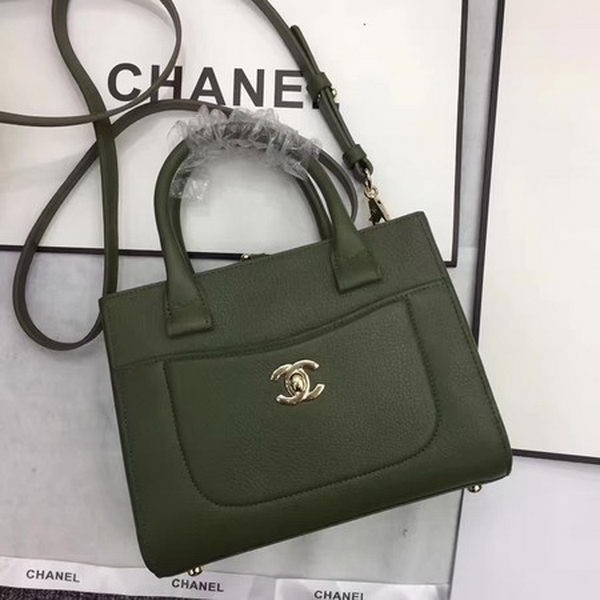 AAA 1:1 Chanel Small Tote Bag Original Leather CHA6848 Green HY26682yF79