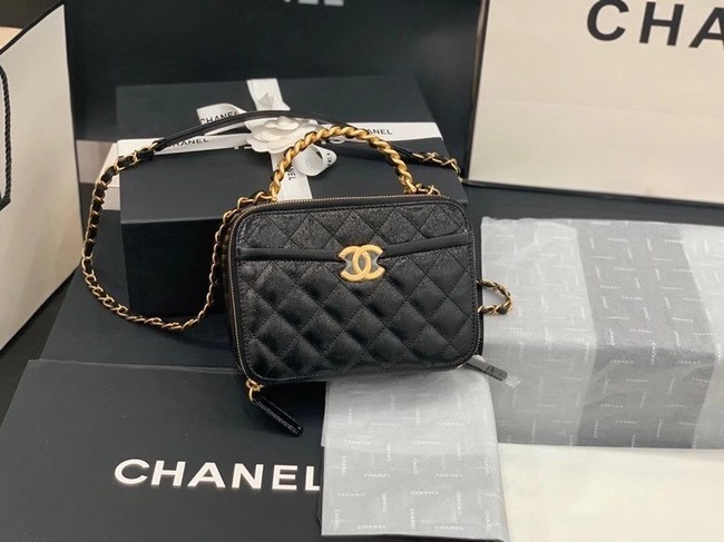 AAA 1:1 Chanel small tote bag Sheepskin & Gold-Tone Metal AS2178 black HY1552vi59
