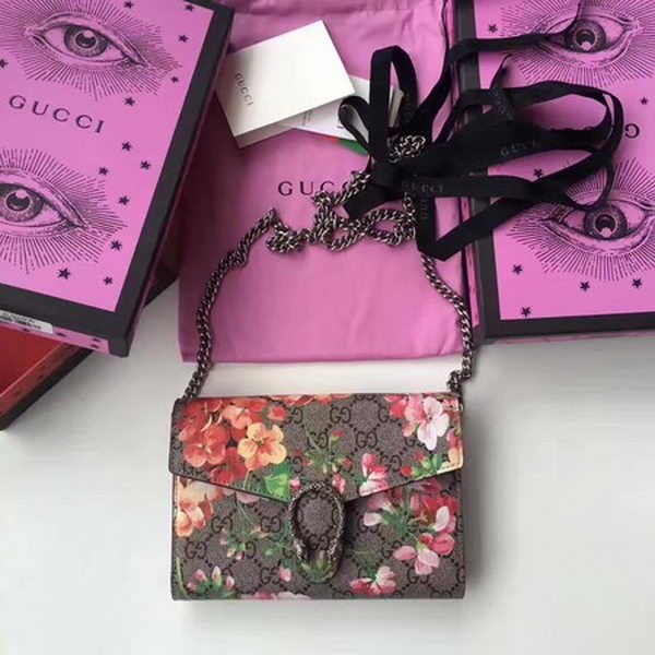 AAA 1:1 Gucci Dionysus Blooms Print mini Chain Bag 401231 Pink HY16152vi59