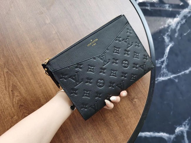 AAA 1:1 Louis Vuitton Original Monogram Empreinte Clutch bag MELANIE M68705 black HY19747yF79