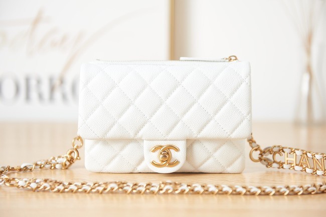 AAA Chanel Grained Calfskin Pocket AS3225 white HY26599zK34