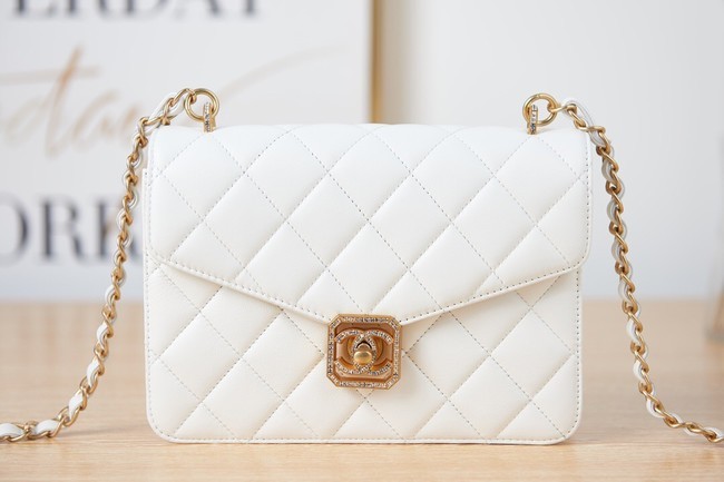 AAA Chanel Lambskin FLAP BAG AS2840 white HY23679zK34