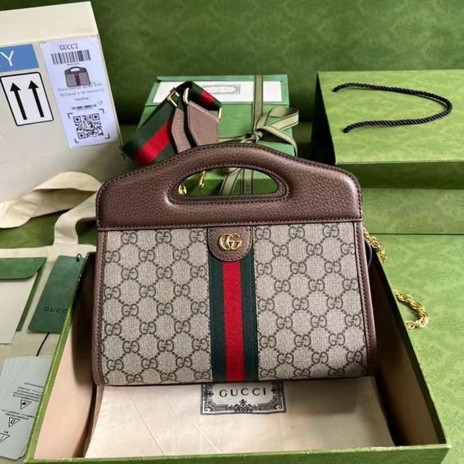 AAA Gucci Ophidia small tote with Web 693724 brown HY20029zK34