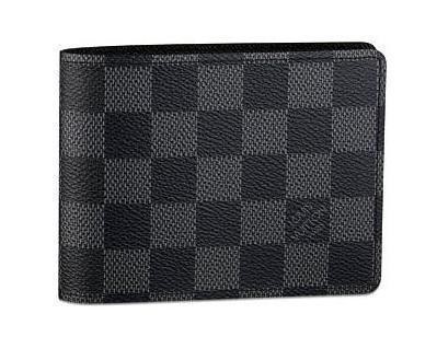 AAA Louis Vuitton Damier Canvas Multiple Wallet N60895 Black HY4699zK34