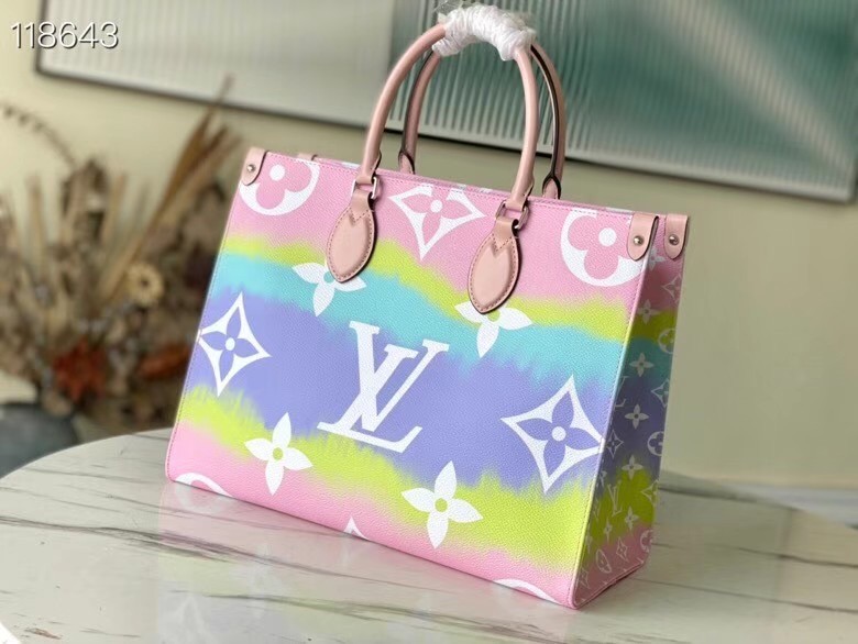 AAA Louis Vuitton ONTHEGO MM M45118 Pink&Blue HY5794zK34