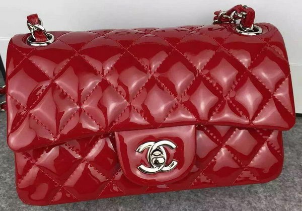 AAA Replica Chanel 2.55 Series Double Flap Bag Burgundy Original Patent Leather CF7024 Silver HY25365Oy84