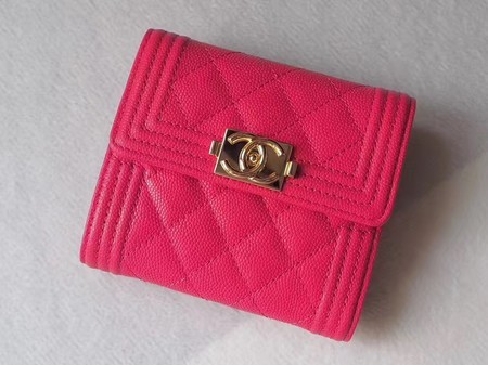 AAA Replica Chanel Matelasse Bi-Fold Wallet Rose Cannage Patterns A48980 Gold HY152cf50