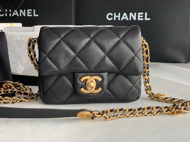 AAA Replica Chanel MINI FLAP BAG AS3368 black HY10518VB75