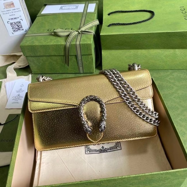 AAA Replica Gucci Dionysus Blooms Leather Shoulder Bag 499623 gold HY18037cf50
