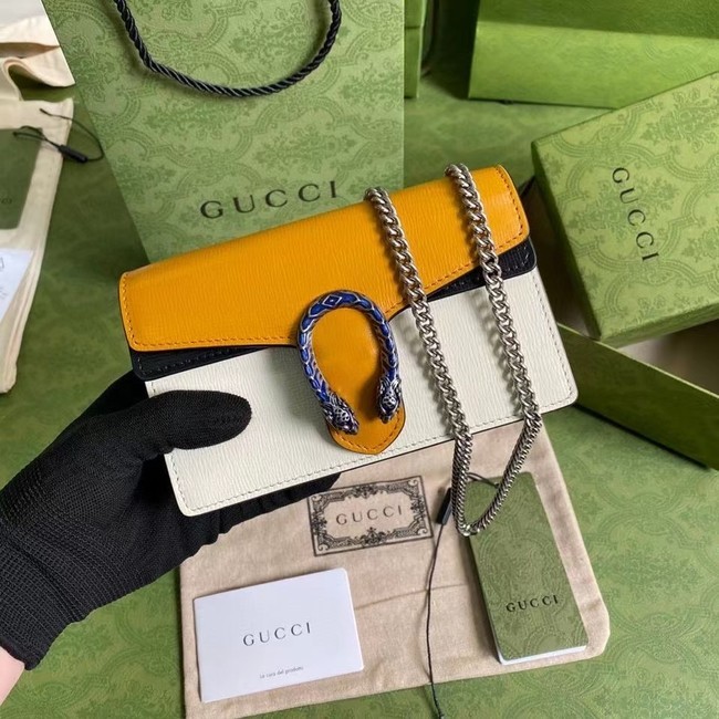 AAA Replica Gucci Dionysus super mini bag 476432 Burnt orange and white HY6357cf50