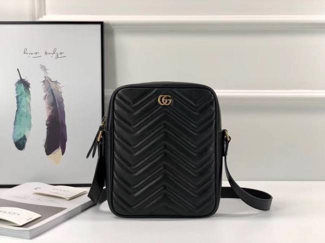 AAA Replica Gucci GG Marmont messenger bag 523365 black HY15482cf50