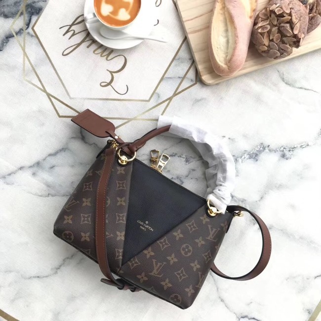 AAA Replica Louis Vuitton Monogram Canvas original V TOTE BB M43966 black HY13320Oy84