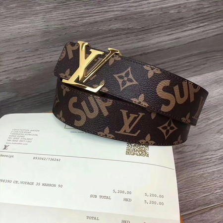 AAA Replica Louis Vuitton SPREME 40mm Belt M5899 Brown HY18183VB75