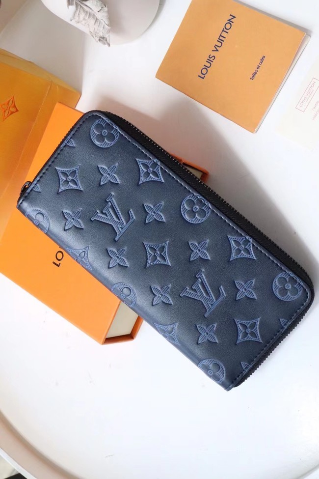 AAA Replica Louis Vuitton ZIPPY WALLET VERTICAL M62295 Navy Blue HY11978VB75