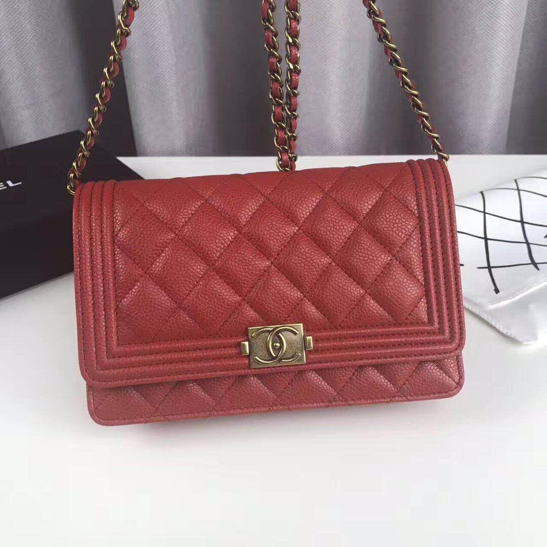AAAAA Boy Chanel Top Handle Flap Bag Original Sheepskin Leather CHA6039 Red HY20687Qa67