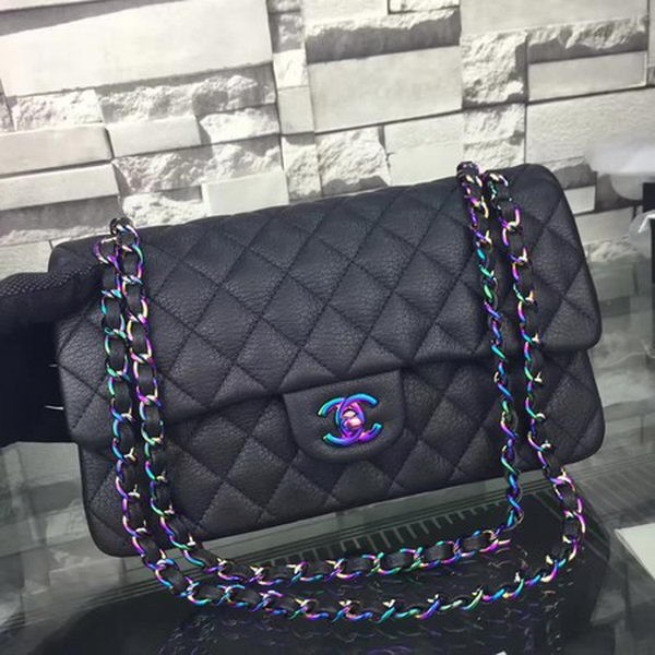 AAAAA Chanel 2.55 Series Flap Bags Original Leather A5024 Black HY18078aM93