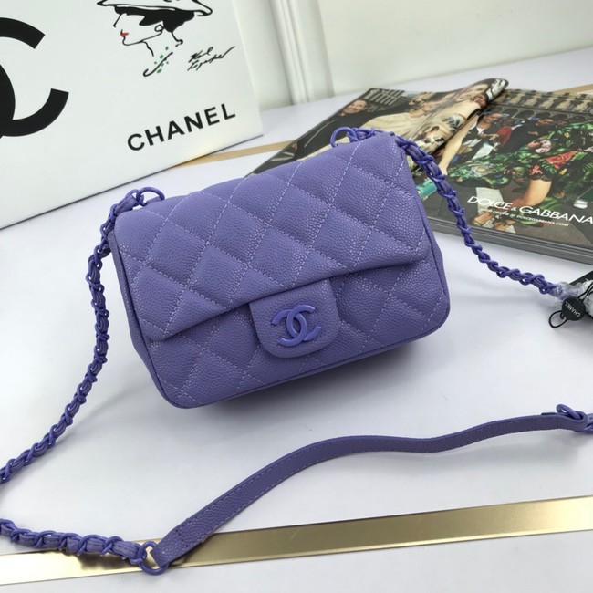 AAAAA Chanel mini flap bag 8219 Lavender HY8588aM93