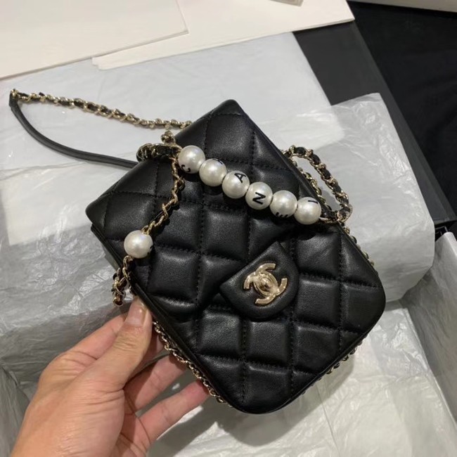 AAAAA Chanel mini flap Imitation Pearls bag AS1345 black HY17348aM93