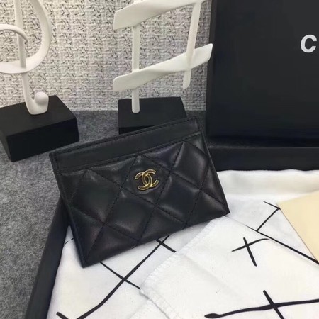 AAAAA Chanel Original sheepskin Wallet C9303 Black HY7912Qa67