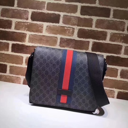 AAAAA Gucci GG Supreme Messenger Bag 475432 Black HY14063aM93