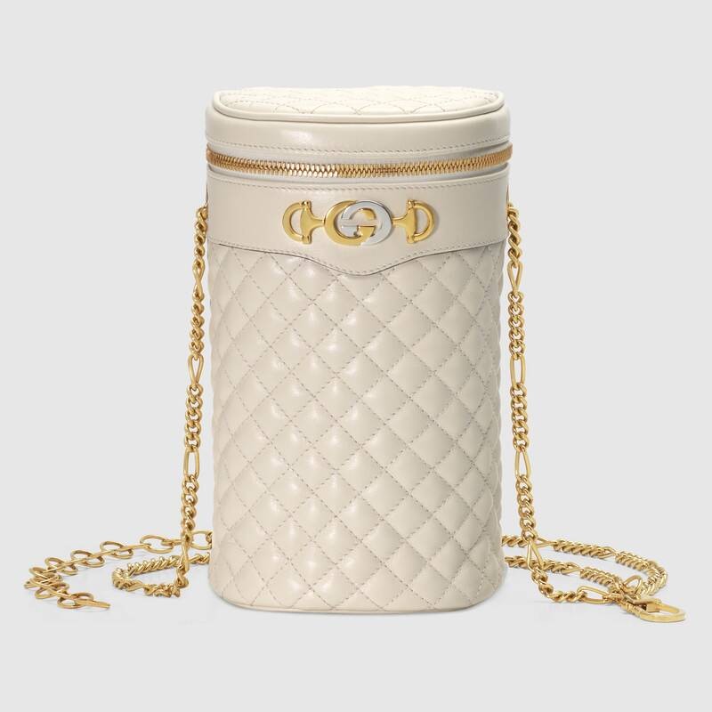 AAAAA Gucci Quilted leather belt bag 572298 White HY19903aM93