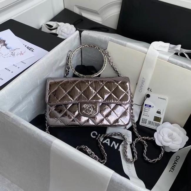 AAAAA Imitation Chanel Flap Original Lambskin Leather Shoulder Bag AS1665 silver HY3952Sy67
