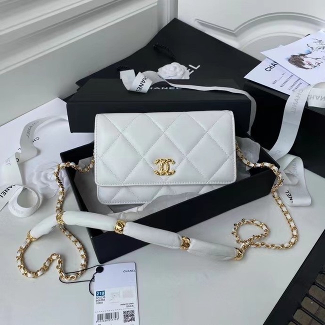 AAAAA Imitation Chanel Flap Shoulder Bag mini Original leather AS2755 white HY7371oT91