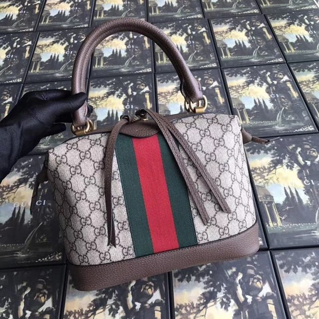 AAAAA Imitation Gucci GG canvas top quality tote bag 523433 brown HY25986oT91