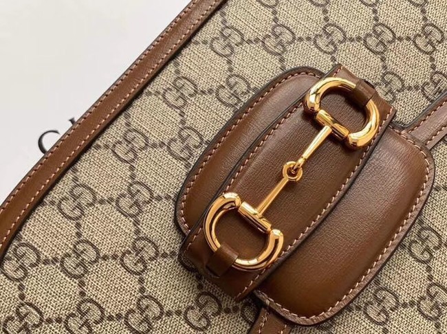 AAAAA Imitation Gucci GG Supreme canvas shoulder bag 602204 brown HY4451oT91