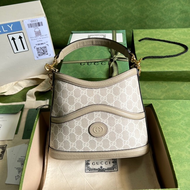 AAAAA Imitation Gucci Large shoulder bag with Interlocking G 696011 Beige HY12481oT91
