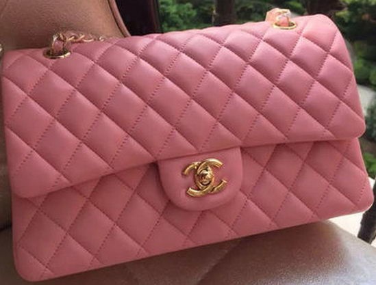 AAAAA Knockoff Chanel 2.55 Series Flap Bag Pink Original Leather A01112 Gold HY16955Pg26