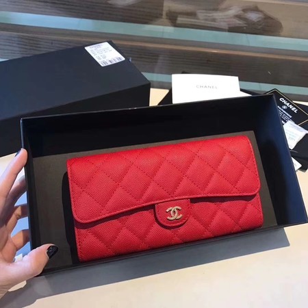AAAAA Knockoff Chanel long flap wallet A80759 red HY7465Pg26