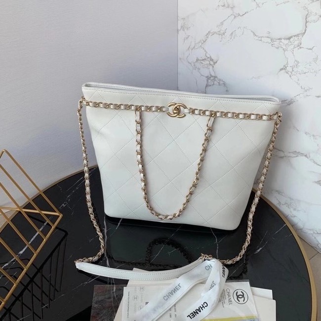 AAAAA Knockoff Chanel shopping bag AS2556 white HY10385Pg26