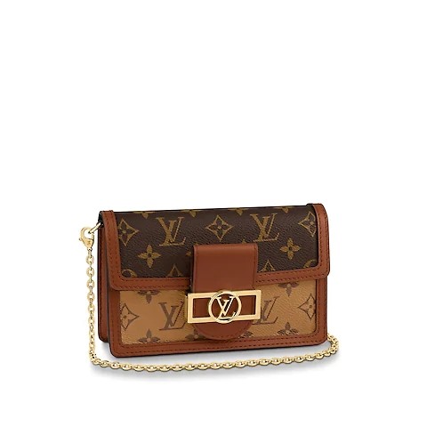AAAAA Louis Vuitton Original Monogram Canvas DAUPHINE CHAIN WALLET M68746 HY5668aM93