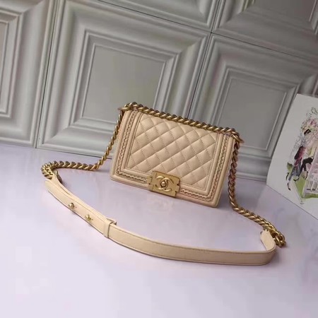 Best 1:1 Boy Chanel Flap Shoulder Bag Sheepskin Leather A67085E Apricot HY25020OR71