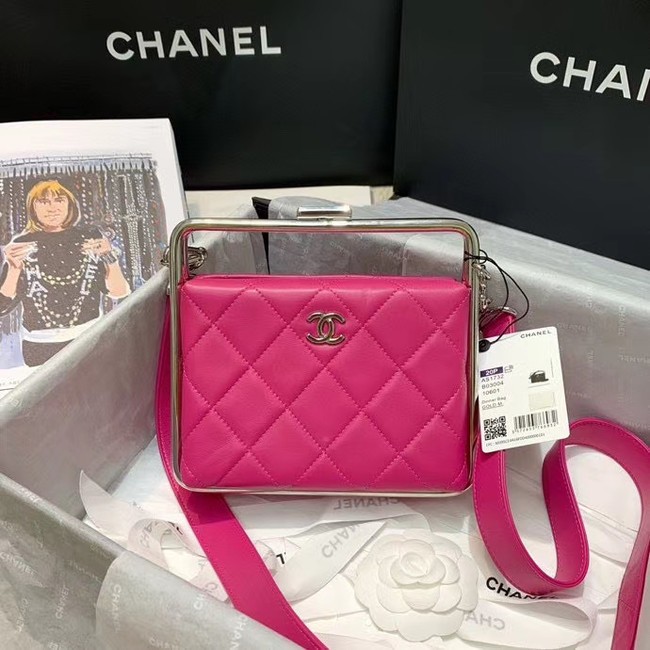 Best Chanel Original Sheepskin Leather clutch bag AS1732 rose HY9611Ml87