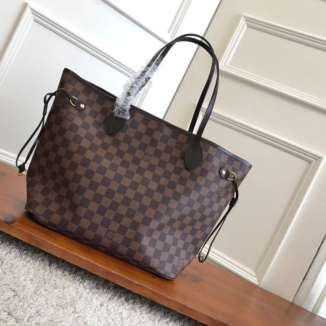 Best Louis Vuitton Damier Ebene Original NEVERFULL MM N41358 pink HY12567kr25