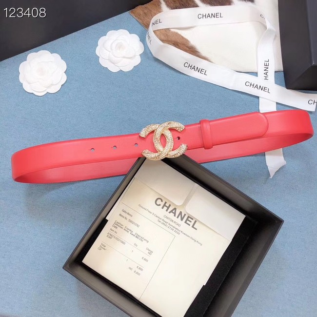 Best Quality Chanel Original Calf Leather 3602 red&gold HY9279xb51