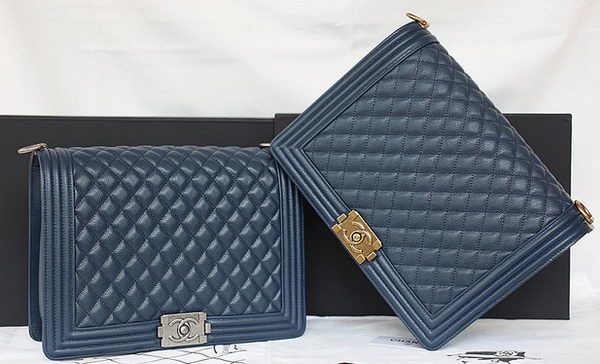 Best Quality Imitation Boy Chanel Flap Shoulder Bag Original Cannage Pattern A67087 Royal HY4543dK58