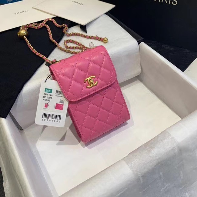 Best Quality Imitation Chanel Original Small classic Sheepskin Shoulder Bag AP1448 pink HY11843dK58