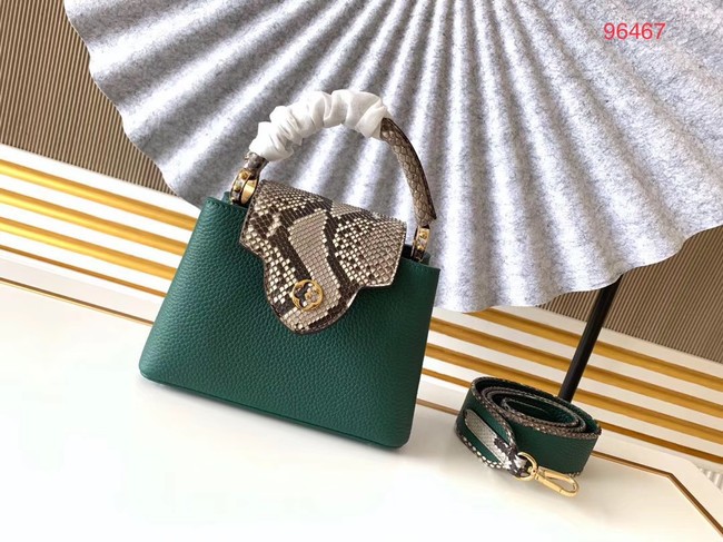 Best Quality Imitation Louis Vuitton Original Taurillon leather CAPUCINES BB M95509 green HY1623dK58