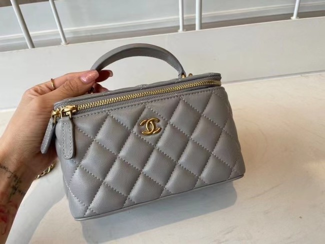 Best Replica Chanel Original Small classic chain box handbag AP2199 grey HY21003zU69
