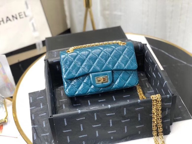 Best Replica Chanel Shoulder Bag Original Leather Blue AS0874 Gold HY7066bj75