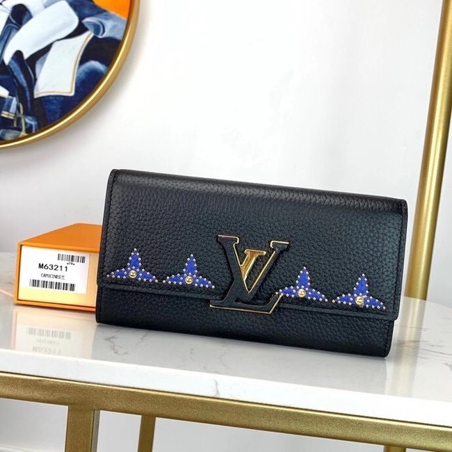 Best Replica Louis vuitton original CAPUCINES M63211 dark blue HY23856bj75