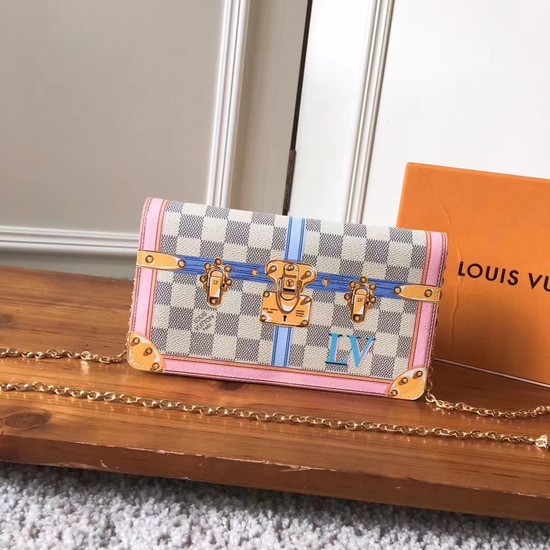 Best Replica Louis Vuitton Pochette Weekend original Damier Azur Canvas N60108 HY19476bj75
