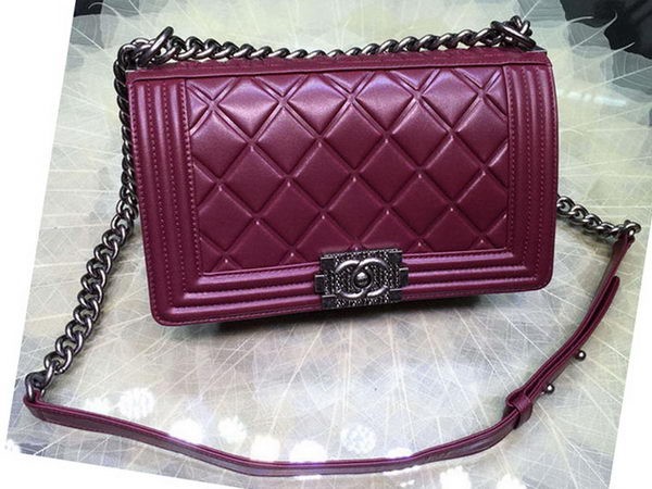 Boy Chanel Flap Shoulder Bag Original Leather A67086 Burgundy HY16046TP23